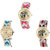 Neutron Classical Tread Elephant Analogue Multi Color Color Girls And Women Watch - G163-G314-G162 (Combo Of  3 )