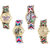 Neutron Contemporary Love Butterfly, Paris Eiffel Tower And Elephant Analogue Multi Color Color Girls And Women Watch - G133-G148-G154-G166 (Combo Of  4 )