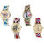 Neutron New Gift Butterfly, Paris Eiffel Tower And Elephant Analogue Multi Color Color Girls And Women Watch - G136-G145-G162-G168 (Combo Of  4 )
