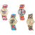Neutron New Quartz Butterfly, Paris Eiffel Tower And Elephant Analogue Multi Color Color Girls And Women Watch - G139-G144-G161-G166 (Combo Of  4 )