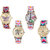 Neutron Latest Fashion Butterfly, Paris Eiffel Tower And Elephant Analogue Multi Color Color Girls And Women Watch - G134-G310-G312-G164 (Combo Of  4 )