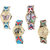 Neutron New Quartz Butterfly, Paris Eiffel Tower And Elephant Analogue Multi Color Color Girls And Women Watch - G136-G148-G161-G167 (Combo Of  4 )
