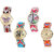 Neutron Treading Collegian Butterfly, Paris Eiffel Tower And Elephant Analogue Multi Color Color Girls And Women Watch - G138-G152-G161-G165 (Combo Of  4 )
