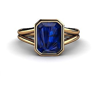                      Blue Sapphire Neelam Ring Natural Stone Ring Ceylonmine                                              