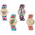 Neutron Modern Quartz Butterfly, Paris Eiffel Tower And Elephant Analogue Multi Color Color Girls And Women Watch - G130-G153-G161-G165 (Combo Of  4 )