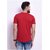 Odoky Men Red and White Printed Round Neck T-Shirt