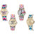 Neutron Brand New Formal Butterfly, Paris Eiffel Tower And Elephant Analogue Multi Color Color Girls And Women Watch - G130-G310-G312-G314 (Combo Of  4 )