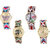 Neutron Classical Chronograph Butterfly, Paris Eiffel Tower And Elephant Analogue Multi Color Color Girls And Women Watch - G130-G151-G157-G313 (Combo Of  4 )