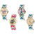Neutron Brand New Present Butterfly, Paris Eiffel Tower And Elephant Analogue Multi Color Color Girls And Women Watch - G136-G149-G163-G314 (Combo Of  4 )
