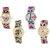 Neutron Modern Analogue Butterfly, Paris Eiffel Tower And Elephant Analogue Multi Color Color Girls And Women Watch - G134-G143-G157-G316 (Combo Of  4 )