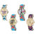 Neutron Treading Quartz Butterfly, Paris Eiffel Tower And Elephant Analogue Multi Color Color Girls And Women Watch - G136-G150-G161-G318 (Combo Of  4 )