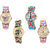 Neutron Classical Rich Butterfly, Paris Eiffel Tower And Elephant Analogue Multi Color Color Girls And Women Watch - G142-G150-G157-G319 (Combo Of  4 )