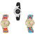 Neutron Contemporary Tread World Cup Analogue Black And Multi Color Color Girls And Women Watch - G1-G165-G315 (Combo Of  3 )