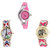 Neutron Best Exclusive World Cup, Paris Eiffel Tower And Elephant Analogue Pink And Multi Color Color Girls And Women Watch - G3-G148-G163 (Combo Of  3 )