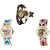 Neutron Latest Collegian Butterfly And Elephant Analogue Brown And Multi Color Color Girls And Women Watch - G61-G136-G162 (Combo Of  3 )