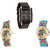 Neutron New Quartz Elephant Analogue Black And Multi Color Color Girls And Women Watch - G12-G156-G161 (Combo Of  3 )