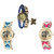 Neutron Treading Chronograph Butterfly And Elephant Analogue Blue And Multi Color Color Girls And Women Watch - G59-G160-G163 (Combo Of  3 )