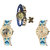 Neutron Treading Quartz Butterfly And Elephant Analogue Blue And Multi Color Color Girls And Women Watch - G59-G160-G314 (Combo Of  3 )