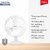 Impex BREEZE 2T High Speed 3 Blade Table Fan with 1300 RPM (Ivory)