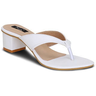 white women's sandals heel