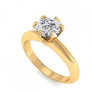                       Natural Diamond Gold Plated Ring Unheated  Natural Stone Ring By CEYLONMINE                                              
