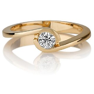                       100 Original Stone Diamond Ring Gold Plated IGL Certified Stone Diamond Ring For Girls  Women BY CEYLONMINE                                              