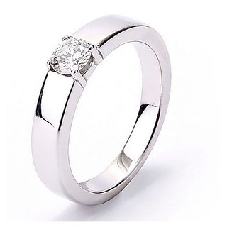                       Natural Diamond Silver Plated Ring Unheated  Natural Stone Ring By CEYLONMINE                                              