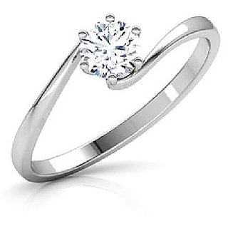                       Natural Diamond Ring 100 Original  Precious Stone Diamond Silver Plated Ring BY CEYLONMINE                                              