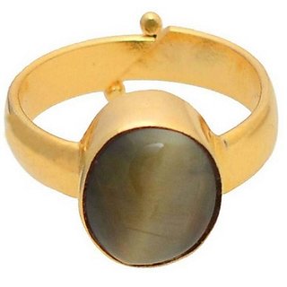                       Precious Stone Cat's Eye 7.25 Ratti Ring Original & Lab Certified Gemstone Ring BY CEYLONMINE                                              