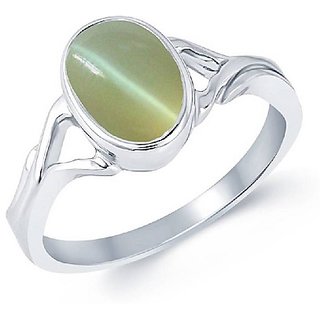                       Precious Stone Cat's Eye 5.25 Ratti Ring Original & Lab Certified Gemstone Ring BY CEYLONMINE                                              