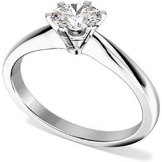                       CEYLONMINE American Diamond Ring with natural Diamond Stone                                              