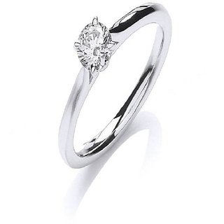                       CEYLONMINE Natural and lab certified American Diamond Ring With Diamond Stone                                              