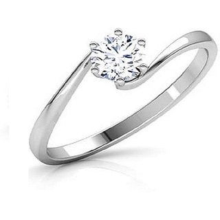                       CEYLONMINE Natural and lab certified American Diamond Ring With Diamond Stone                                              