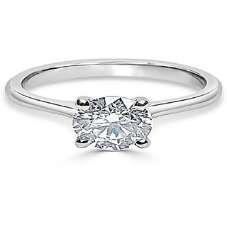                       CEYLONMINE Natural and lab certified American Diamond Ring With Diamond Stone                                              