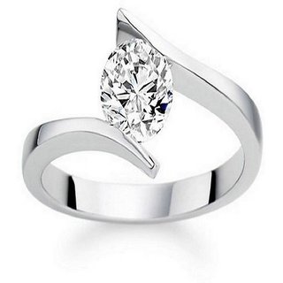                       CEYLONMINE Natural Diamond Ring Original  Certified gemstone ring silver ring ( American Diamond )                                              
