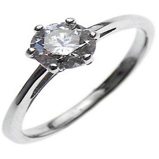                       CEYLONMINE Natural and lab certified American Diamond Ring With Diamond Stone                                              