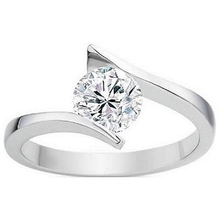                       CEYLONMINE Natural and lab certified American Diamond Ring With Diamond Stone                                              