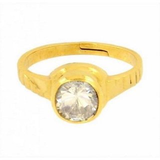                       Diamond Ring Natural  Original gemstone gold plated ring unheated gemstone adjustable Ring by Ceylonmine                                              