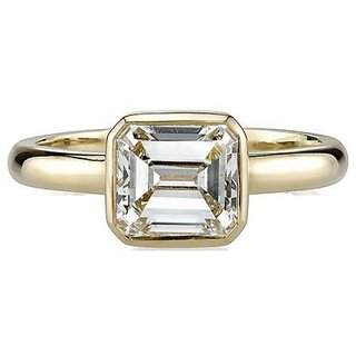                       Diamond Ring Natural Gemstone Gold Plated Ring Unheated Gemstone                                              