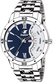 Espoir Analogue Stainless Steel Multicoloured Dial Day and Date Men's Boy's Watch - SamTrendy0507