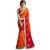 Ruchika Fashion Red Orange Georgette Saree