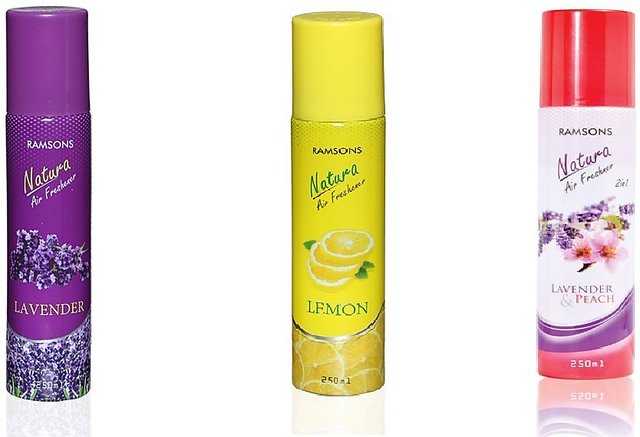 Buy Air Freshener Room Ramsons Floral Lavender Lavender Peach And Lemon Combo Air Freshener Room Freshener Car Perfume Pack 750 Ml Online 370 From Shopclues