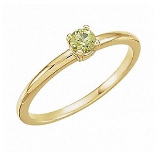                       Astrological Stone Peridot Gold  Ring  Semi-Precious Stone Ring BY CEYLONMINE                                              