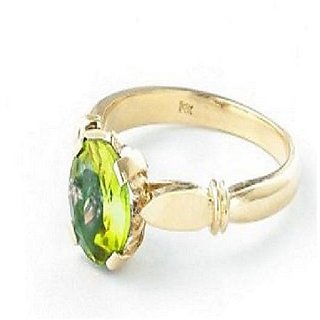                       Natural Peridot Stone Ring Original & Unheated Stone Peridot  5.25 Ratti Stone Ring By CEYLONMINE                                              