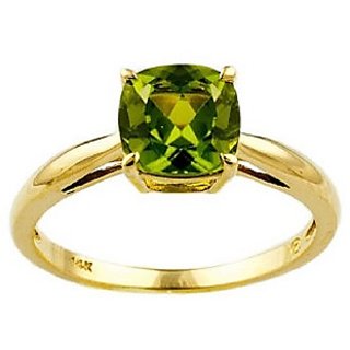                       Natural Peridot Gold Plated Ring Original & Unheated Stone Ring By CEYLONMINE                                              