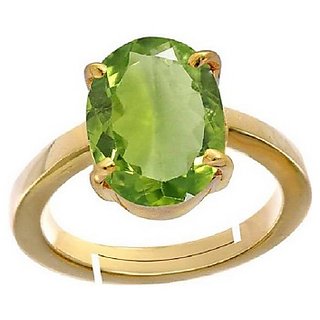                       Natural Peridot Stone Ring Original & Unheated Stone Peridot  Stone Gold Plated  Ring By CEYLONMINE                                              