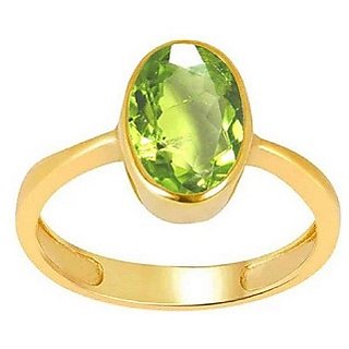                       Natural Peridot Gold Plated Ring Original & Unheated Stone Ring By CEYLONMINE                                              