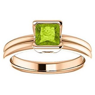                       Original  Lab Certified Peridot Gold Plated Ring Unheated Stone 5.25 Ratti Ring For Astrological Purpose By CEYLONMIONE                                              