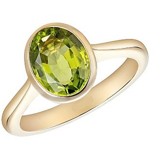                       Ceylonmine- 5.25 Carat Natural Peridot Stone Ring Gold Plated Unheated Unt                                              