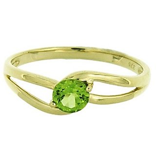                       Original & Lab Certified Peridot Gold Plated Ring Unheated Stone 4.25 Ratti Ring For Astrological Purpose By CEYLONMIONE                                              